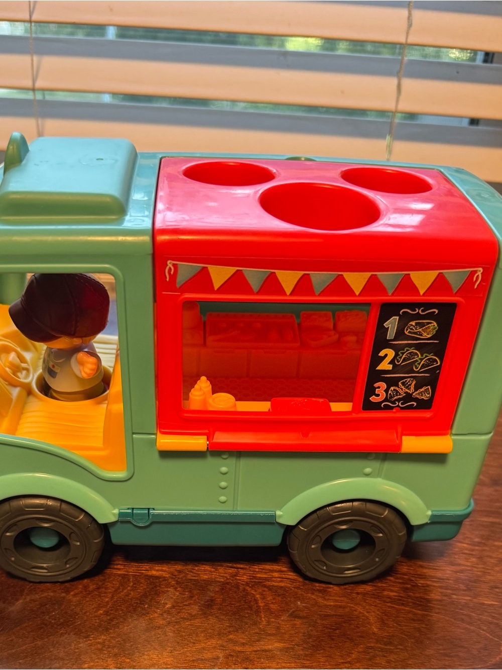 Fisher-Price Teal and Red Food Truck Playset